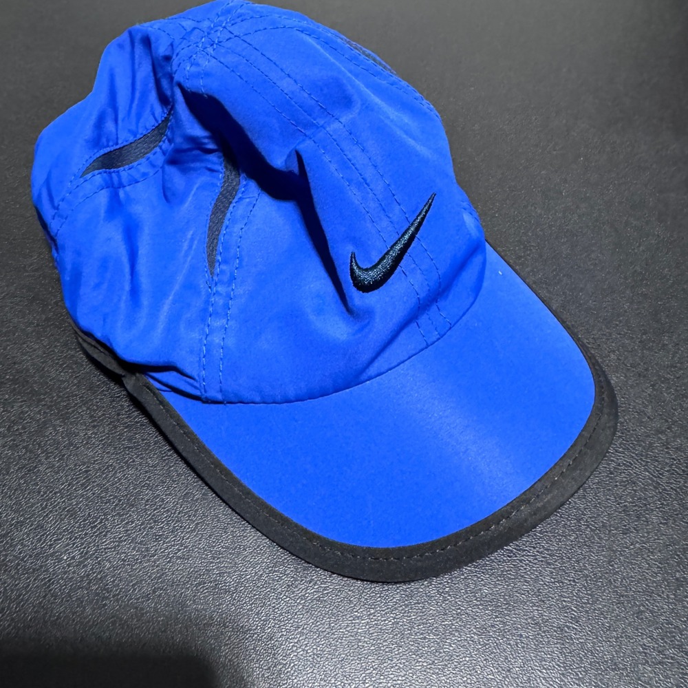 Nike Featherlight Dri-FIT Hat Infant Blue Solid Adjustable Running Cap